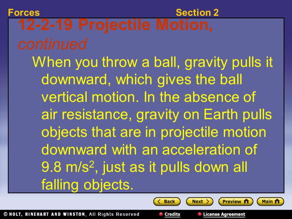 Projectile Motion, continued