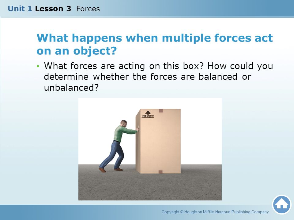 What happens when multiple forces act on an object