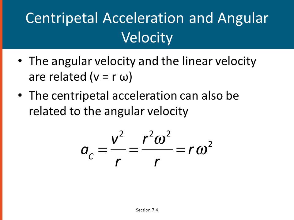 What is the centripetal acceleration formula ?