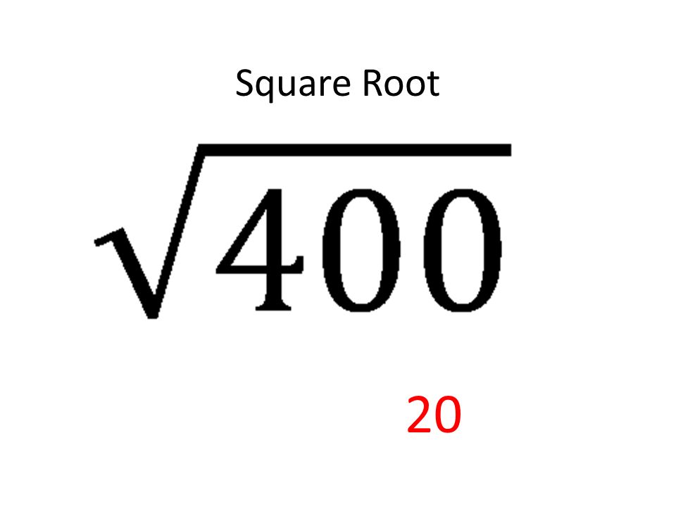 Square Root 20