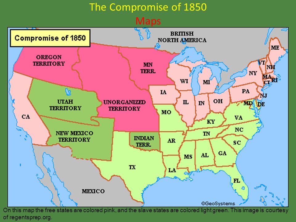 compromise of 1850 map activity