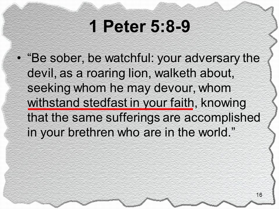 1 Peter 5:8-9