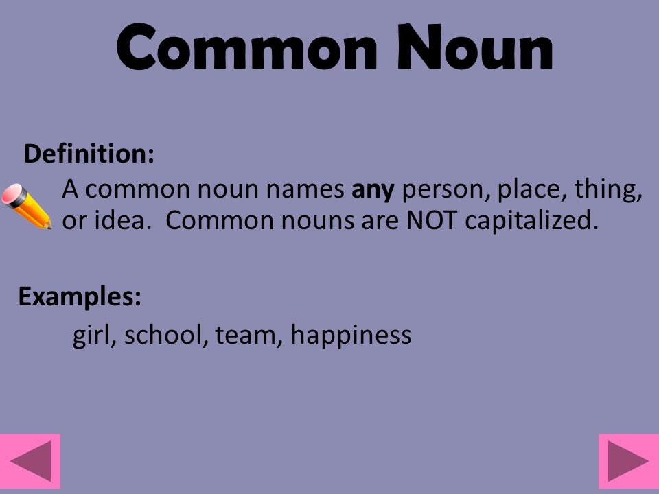 Common Noun Definition: