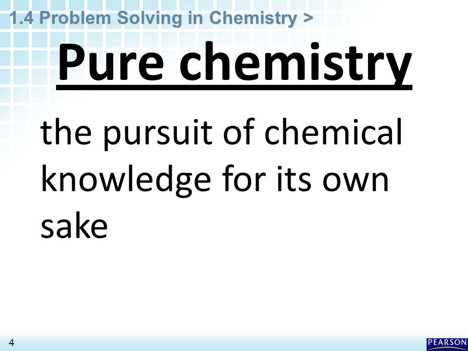 Pure chemistry the pursuit of chemical knowledge for its own sake