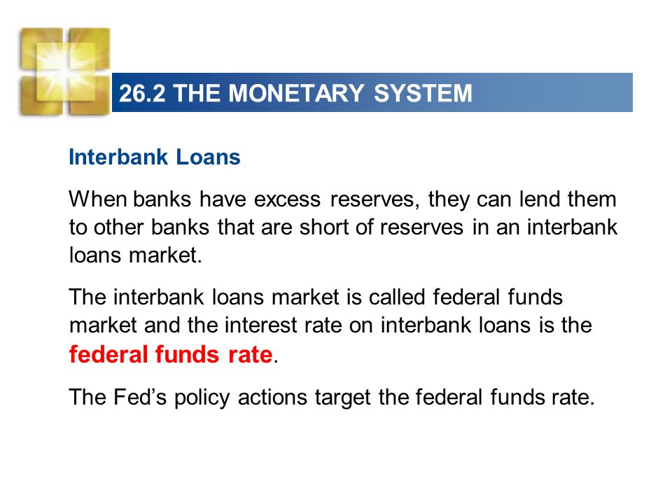 26.2 THE MONETARY SYSTEM Interbank Loans