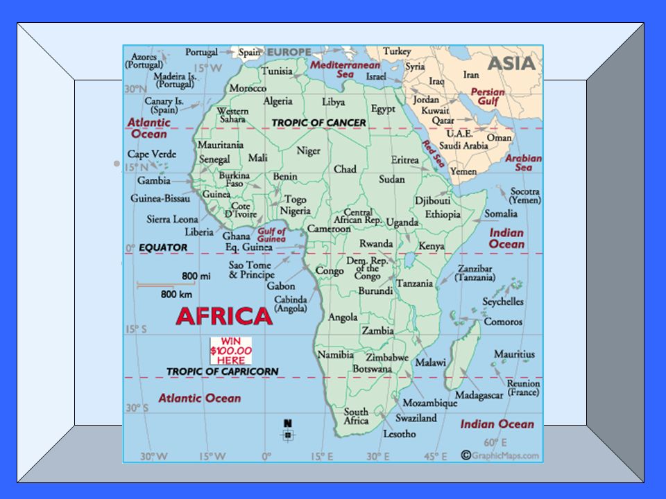 Africa is the 2nd largest continent. It has 53 countries.