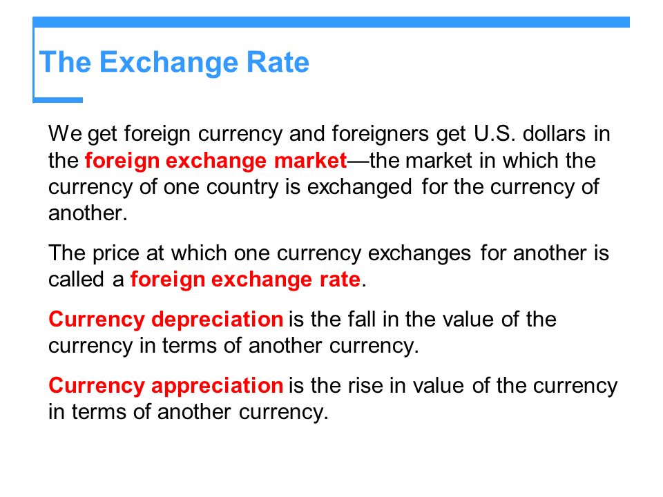 The Exchange Rate