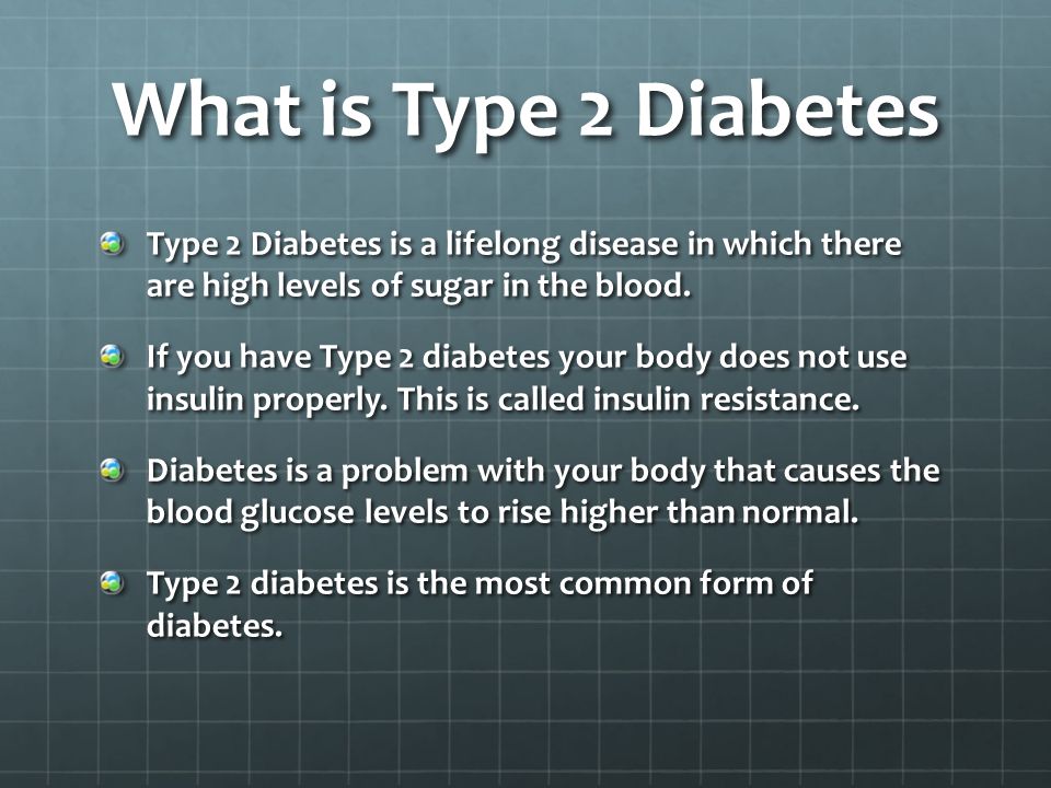 presentation of type 2 diabetes)