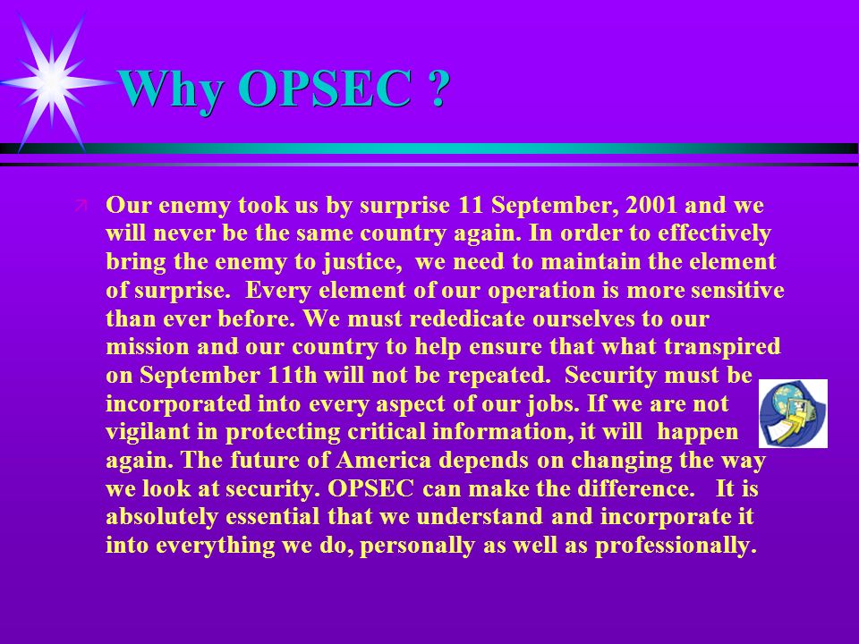 Operations Security Opsec Good Security Is A Group Effort Ppt Video Online Download