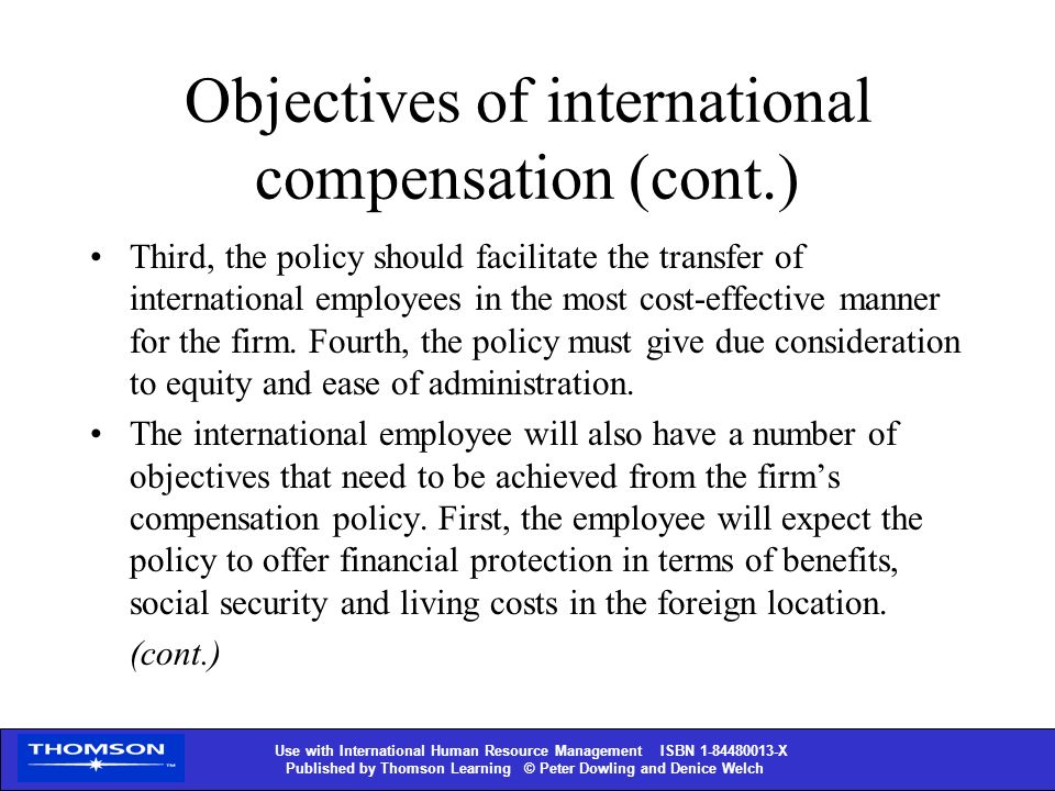 international compensation and benefits