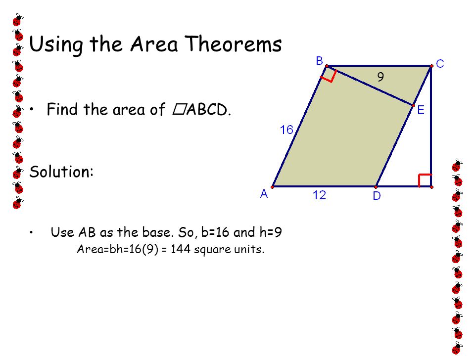 Using the Area Theorems