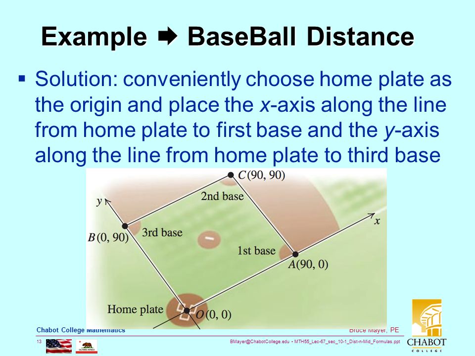 Example  BaseBall Distance