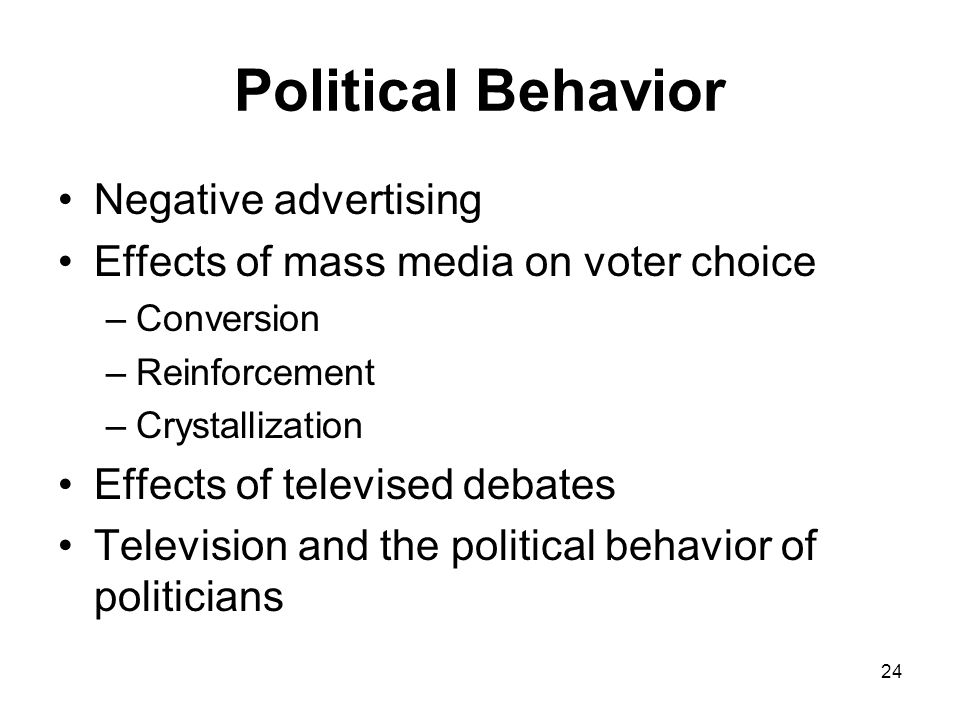 Political Behavior Negative advertising