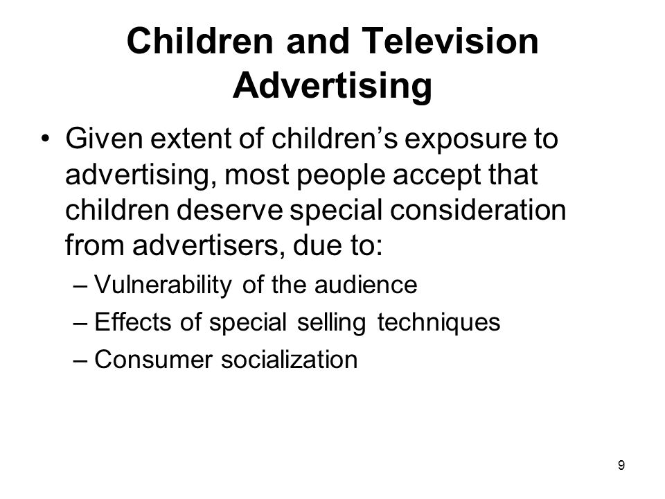 Children and Television Advertising