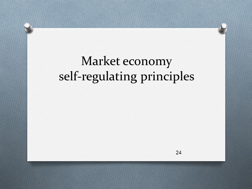 Market economy self-regulating principles