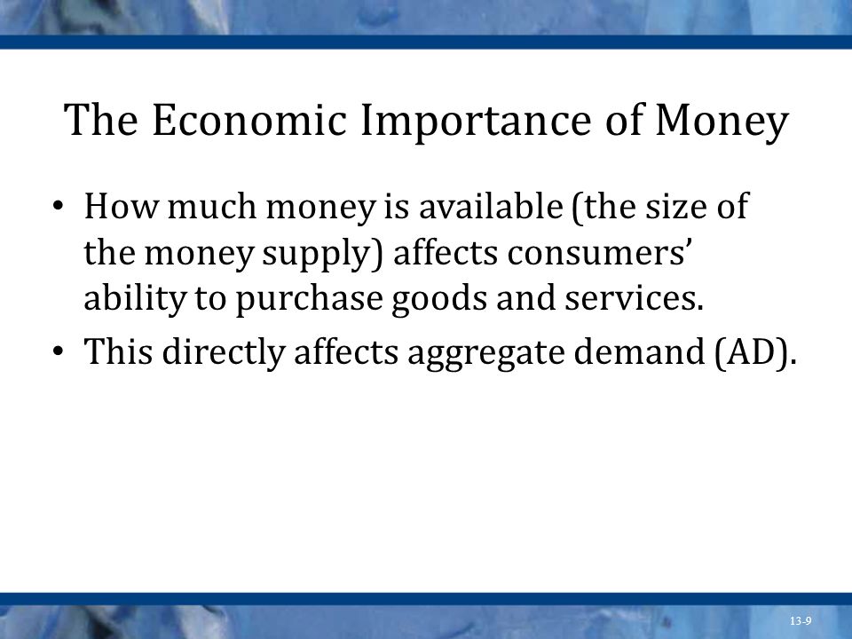 The Economic Importance of Money