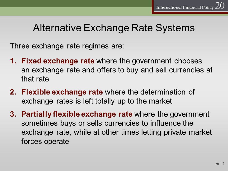 Alternative Exchange Rate Systems