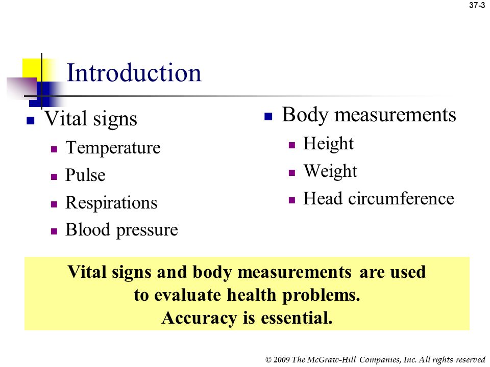 Chapter 37 Obtaining Vital Signs And Measurements Medical