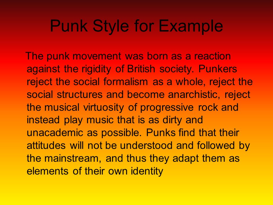 Punk Style for Example