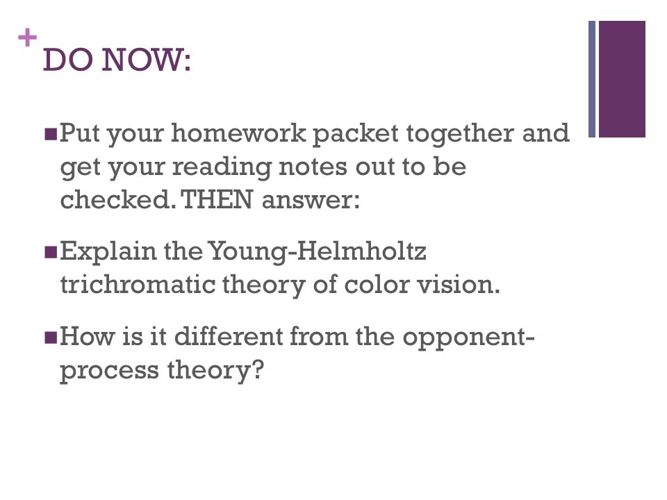 DO NOW: Put your homework packet together and get your reading notes out to be checked. THEN answer: