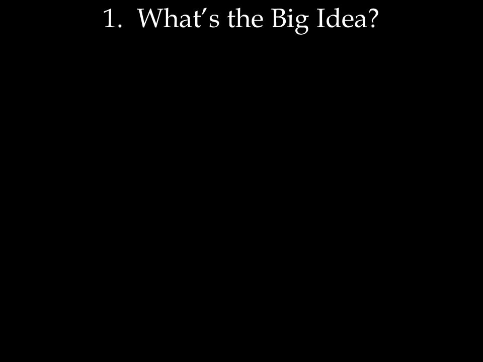 1. What’s the Big Idea 13