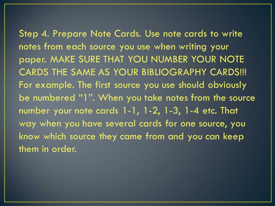 Step 4. Prepare Note Cards
