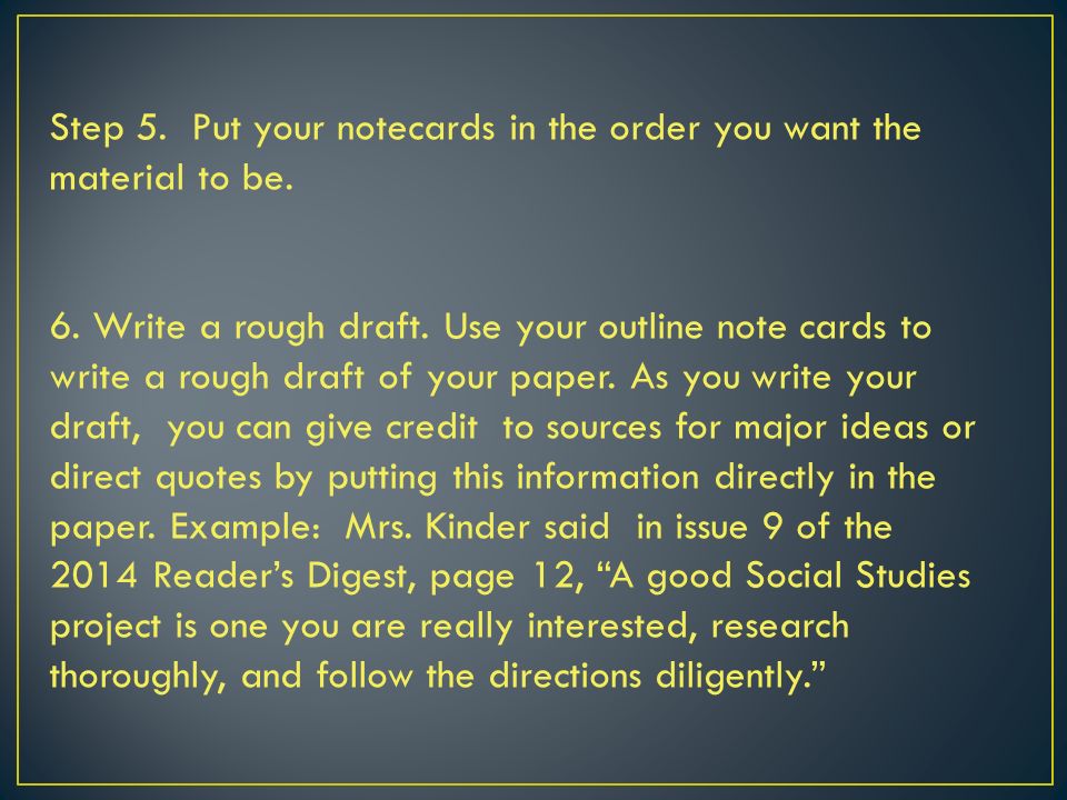 Step 5. Put your notecards in the order you want the material to be.