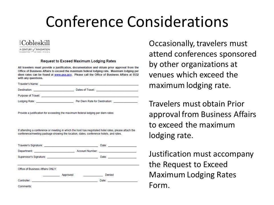 Conference Considerations