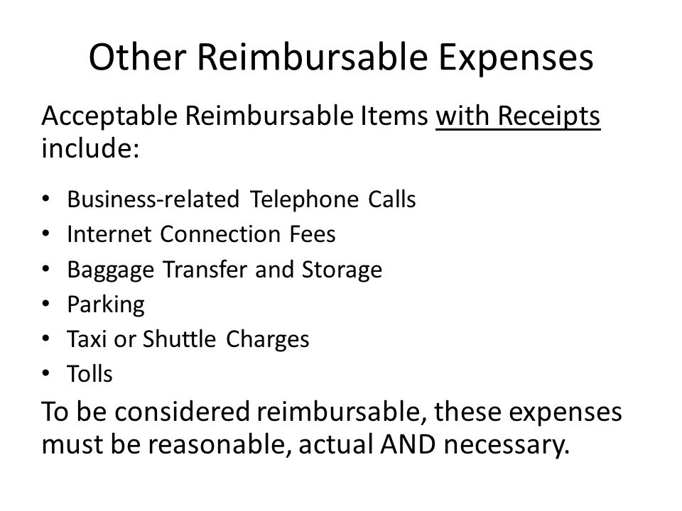 Other Reimbursable Expenses