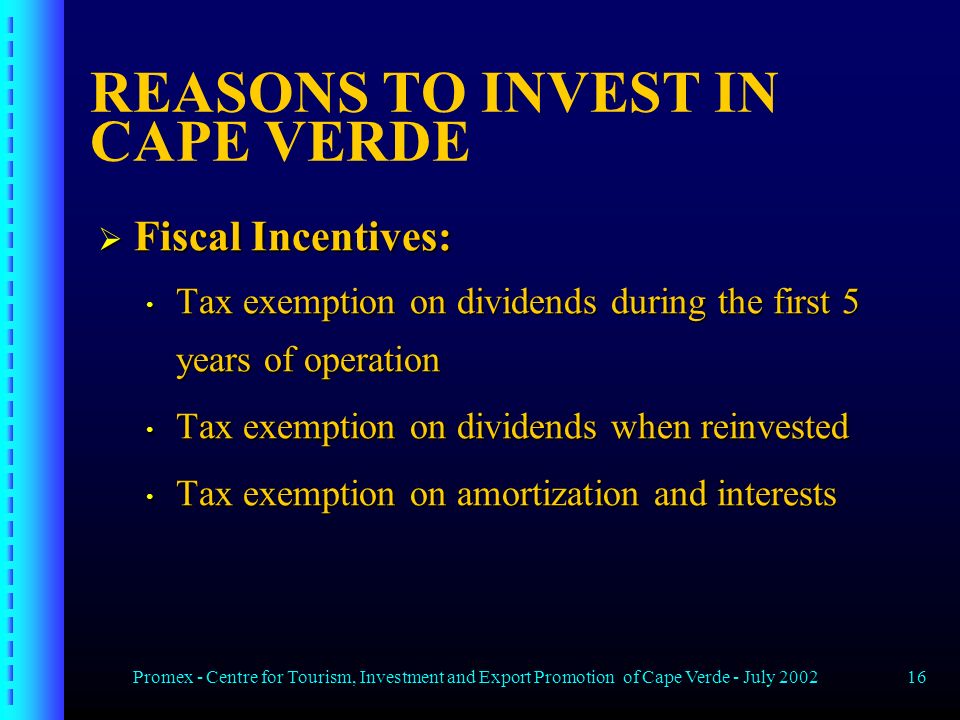 INVESTMENT IN CAPE VERDE - ppt video online download