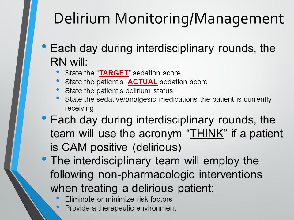 Delirium Monitoring/Management