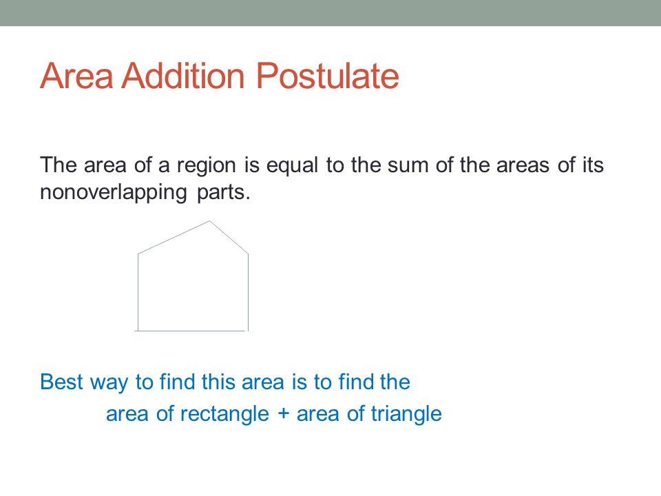 Area Addition Postulate