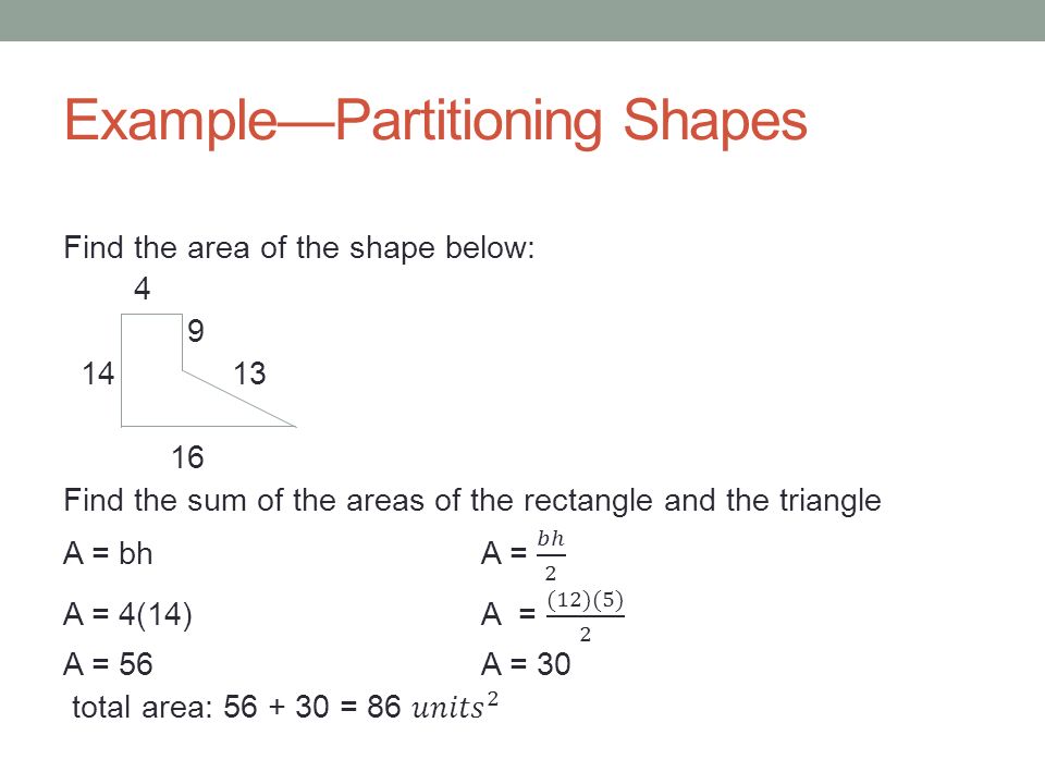 Example—Partitioning Shapes