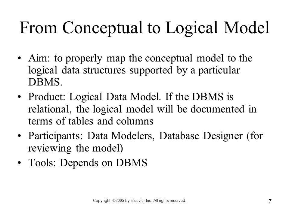 From Conceptual to Logical Model