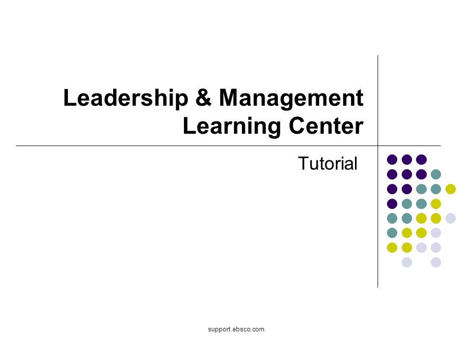 Leadership & Management Learning Center