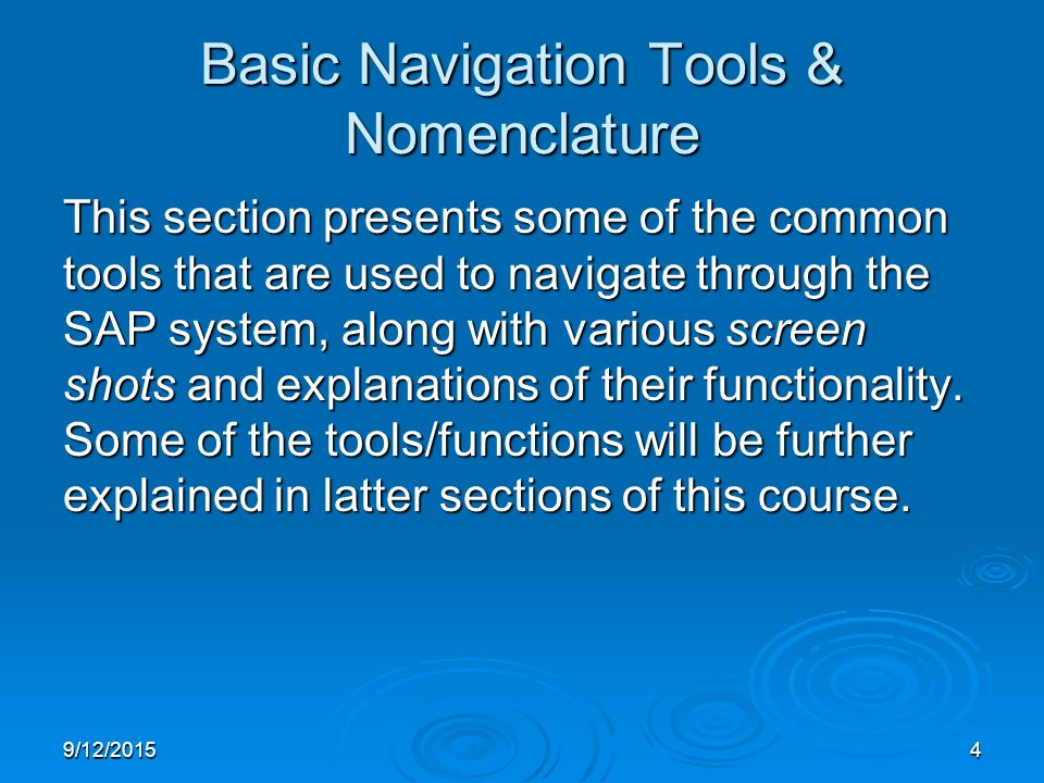 Basic Navigation Tools & Nomenclature