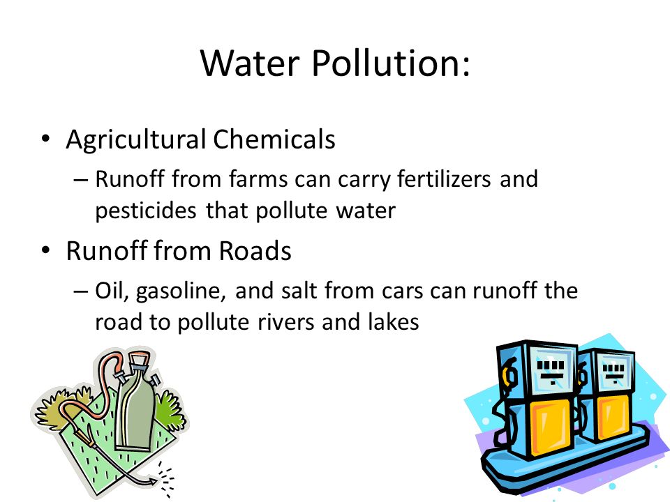 Water Pollution: Agricultural Chemicals Runoff from Roads
