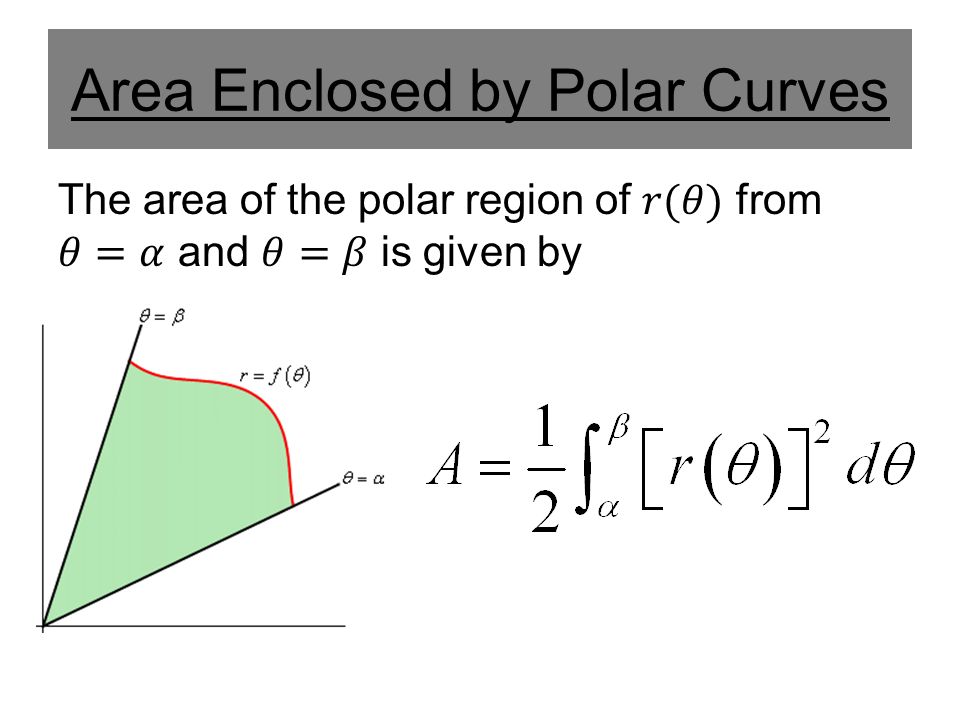 Section 10.5 – Area and Arc Length in Polar Coordinates - ppt video online  download