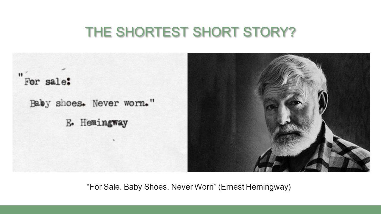 Короткие видео рассказы. Рассказ Эрнеста Хемингуэя. Самое короткое произведение Хемингуэя.