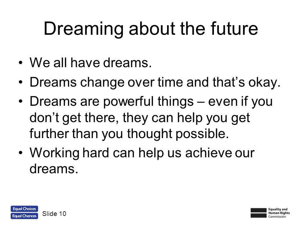 Dreaming about the future
