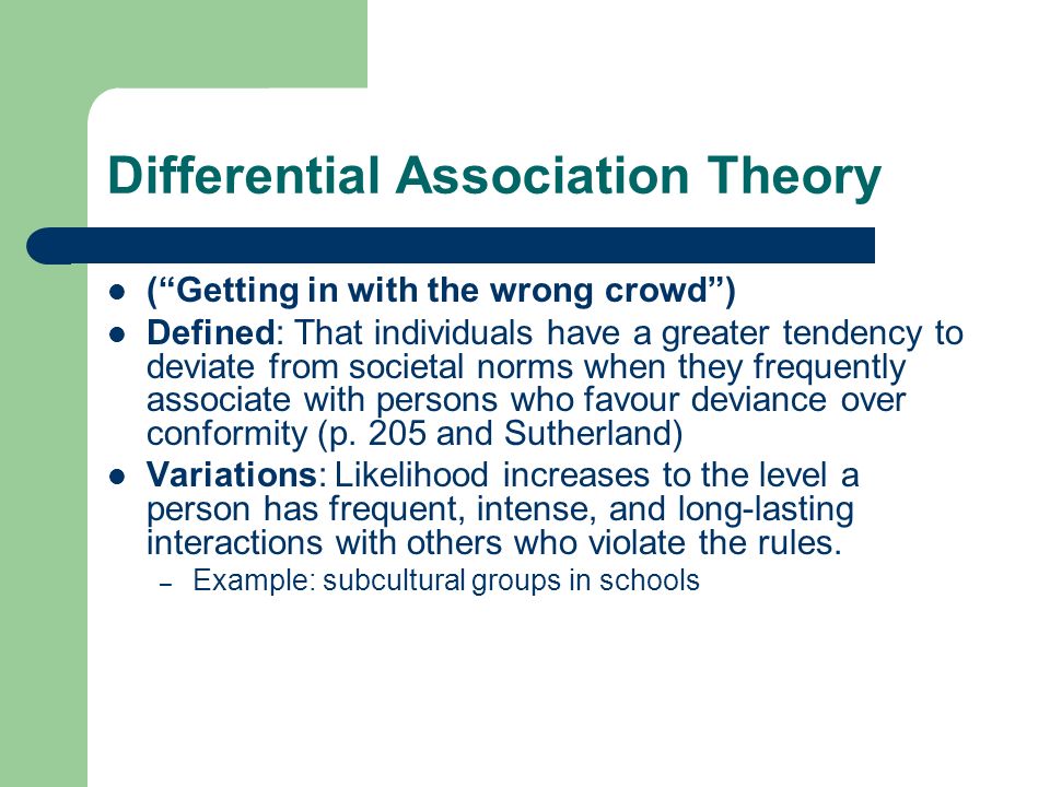 differential association theory example