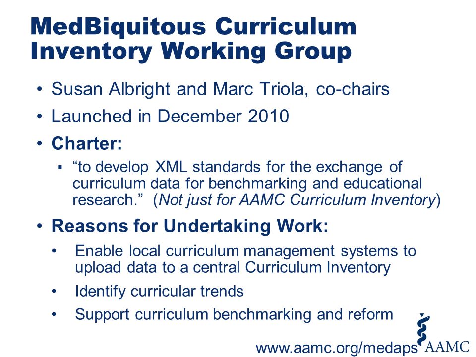 MedBiquitous Curriculum Inventory Working Group