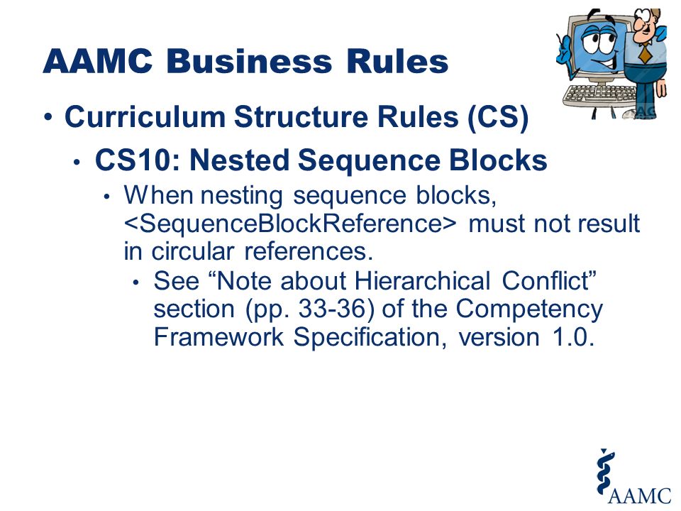 AAMC Business Rules Curriculum Structure Rules (CS)