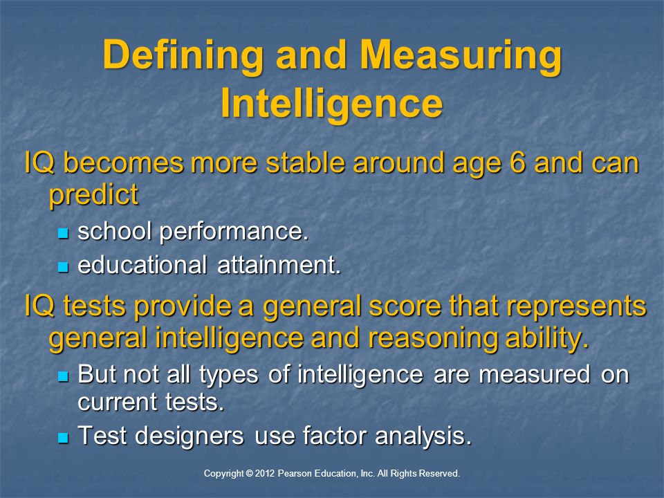Defining and Measuring Intelligence