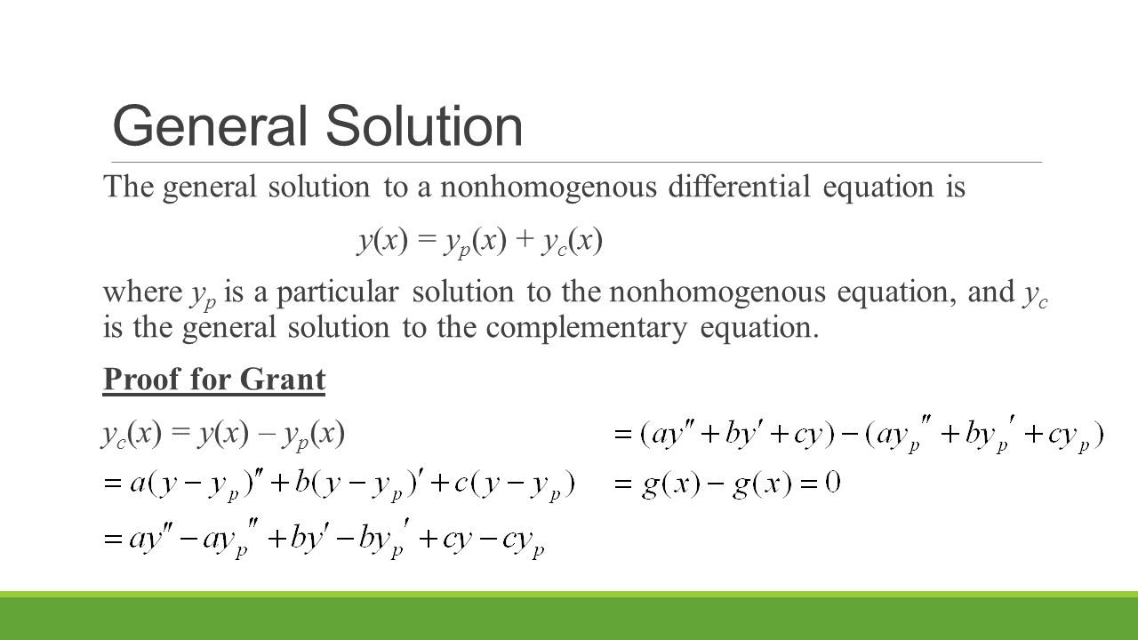 Nonhomogeneous Linear Differential Equations Ppt Video Online Download