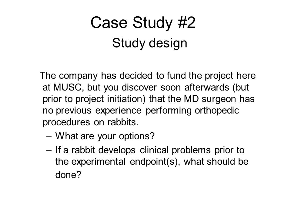 Case Study #2 Study design