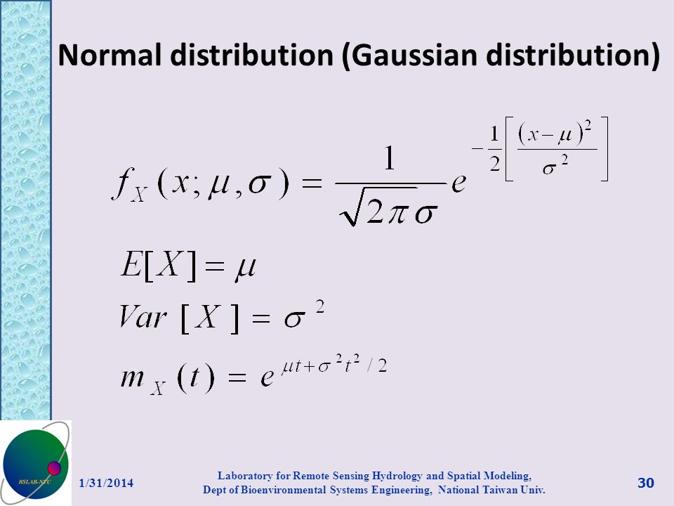 Normal distribution (Gaussian distribution)