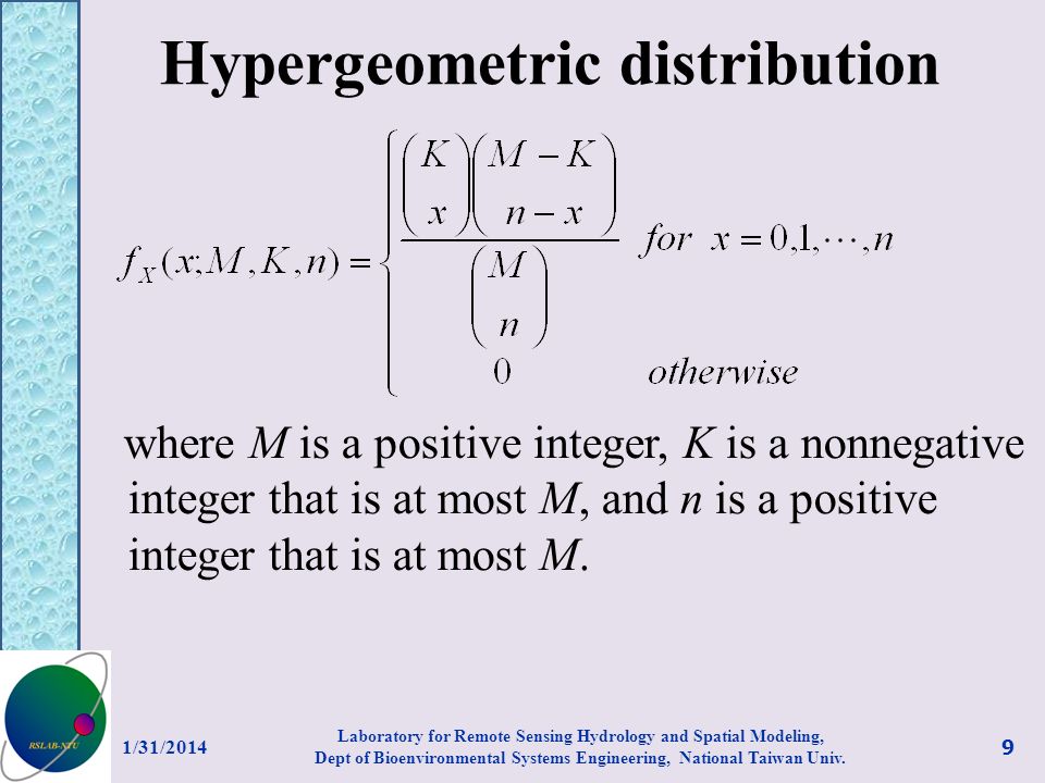 Hypergeometric distribution