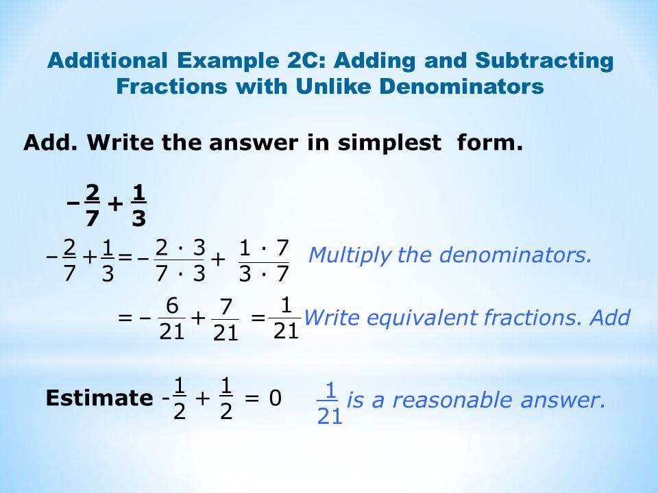 Add. Write the answer in simplest form.