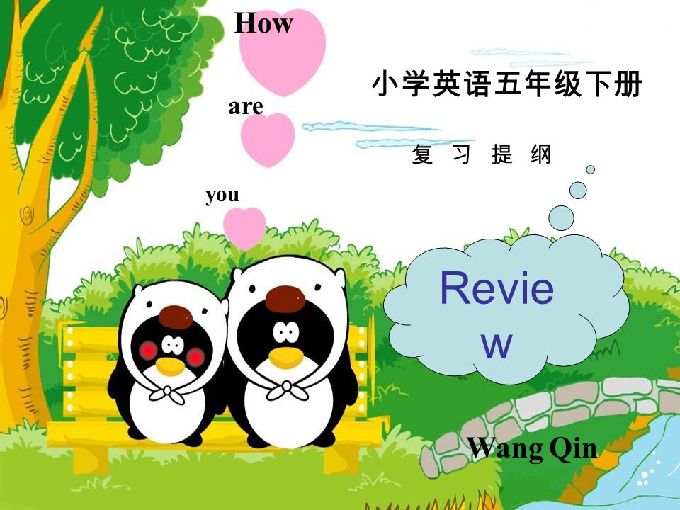 How 小学英语五年级下册 are 复 习 提 纲 you Review Wang Qin